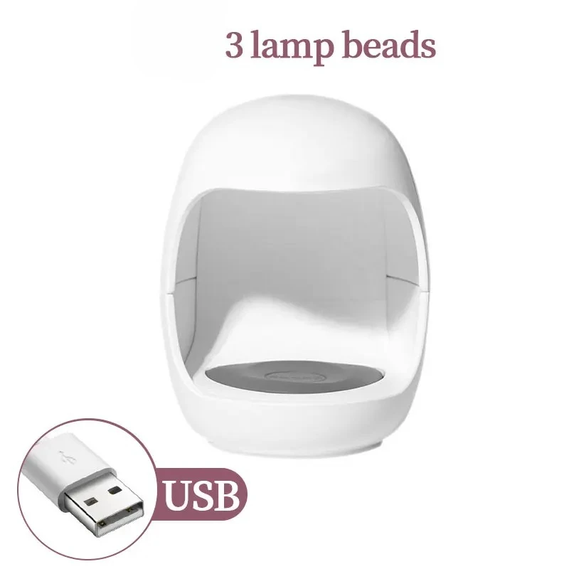 Simpatica mini lampada per unghie a guscio d'uovo, luce LED UV a polimerizzazione rapida con cavo USB, essiccatore portatile per smalto gel ad asciugatura rapida per manicure