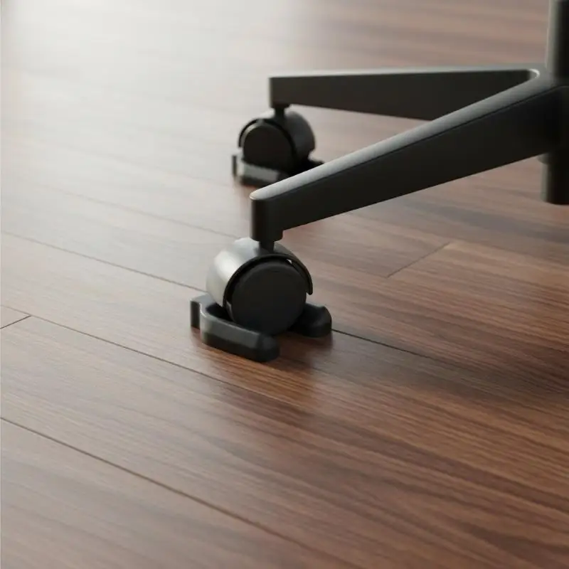 B*1Pc Rubber Office Chair Wheel Stopper Furnitures Foot Wheel Caster Anti-slip Pad Floor Protectors Prevents Scratches Slot Pad