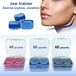 Mastigável Silicone Facial Muscle Training Machine, 2 cores Jaw Trainer, Masseter Trainer