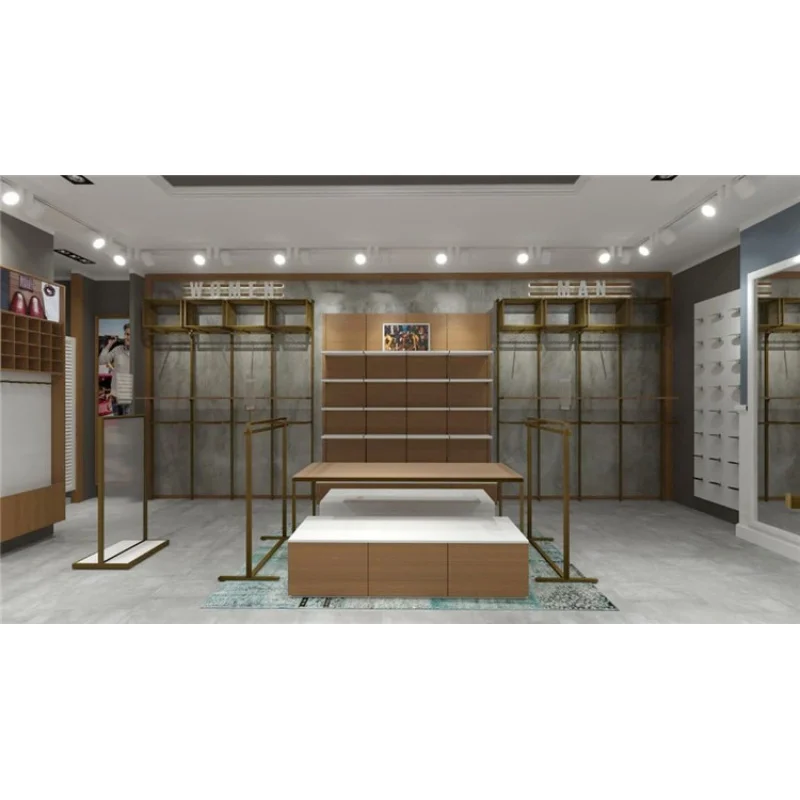 (Customized) high end clothing display rack man stainless steel clothing display