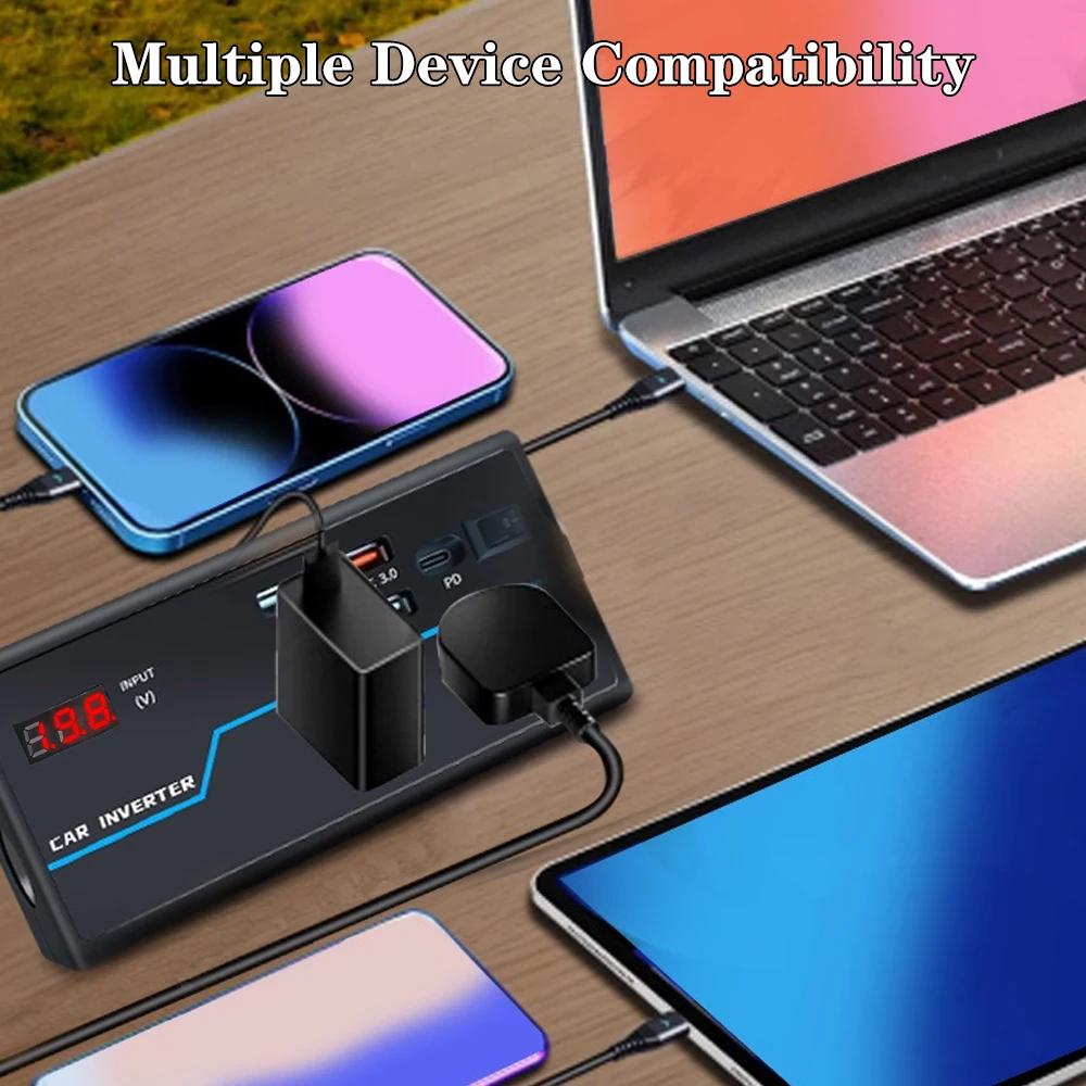 Xiaomi Vehicle Inverter G9 Converter 12V / 24V to 110V/220V Type-c Fast Charger Socket Cigarette Lighter Auto Parts  Electrical