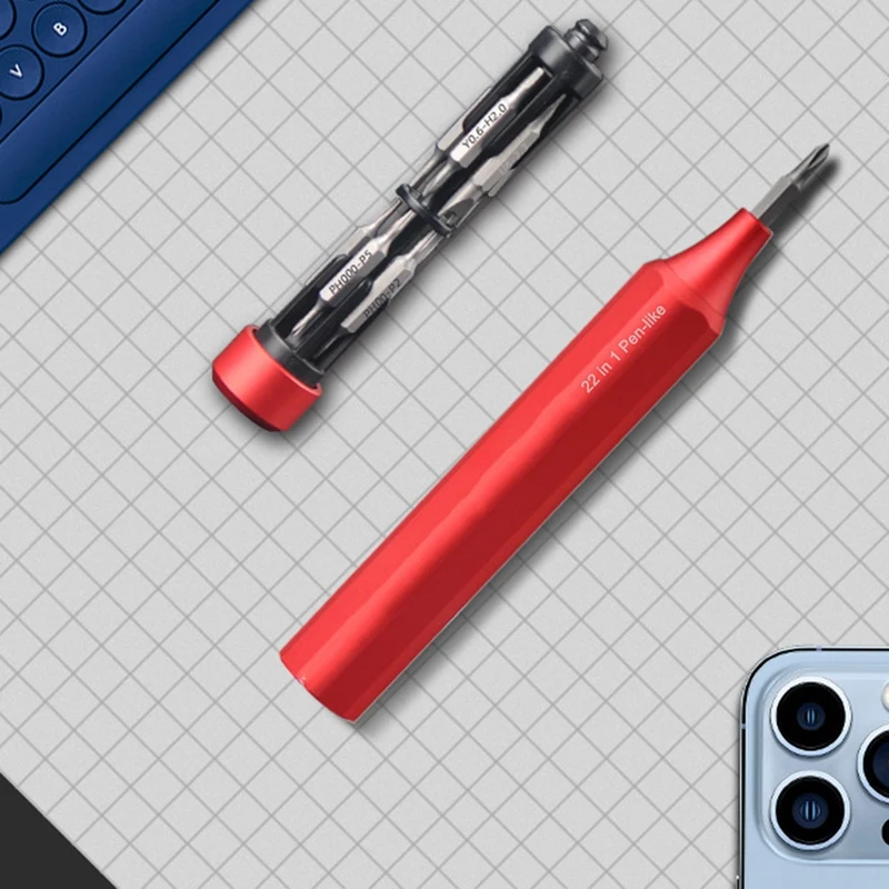 AC88 22 in 1 Precision Screwdriver Set, Pen Shaped Small for Mechanic Tool Kit, Household Mini Screwdriver Set for Computer