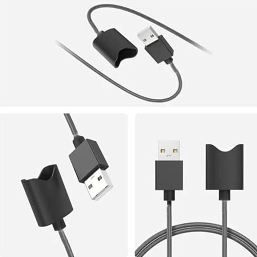 USB Interface Charging Cable for Vuse Alto Magnetic Charger Cord Universal Design 45cm (Black USB-A)