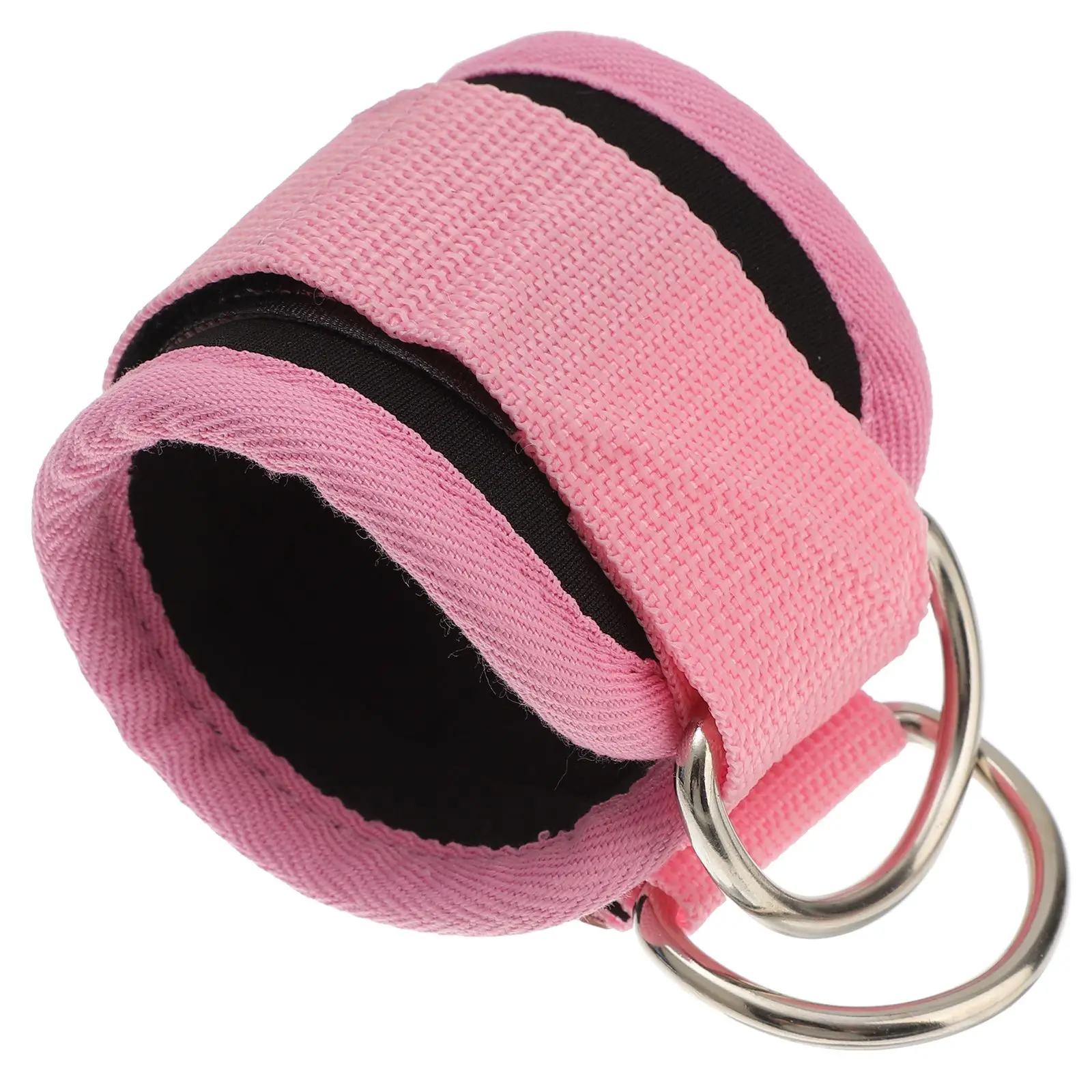 S 발목 스트랩 피트니스 체육관 액세서리 핑크 더블 D 링 버클 홈 운동 다리 스트레칭 엉덩이 납치 피트니스 용품