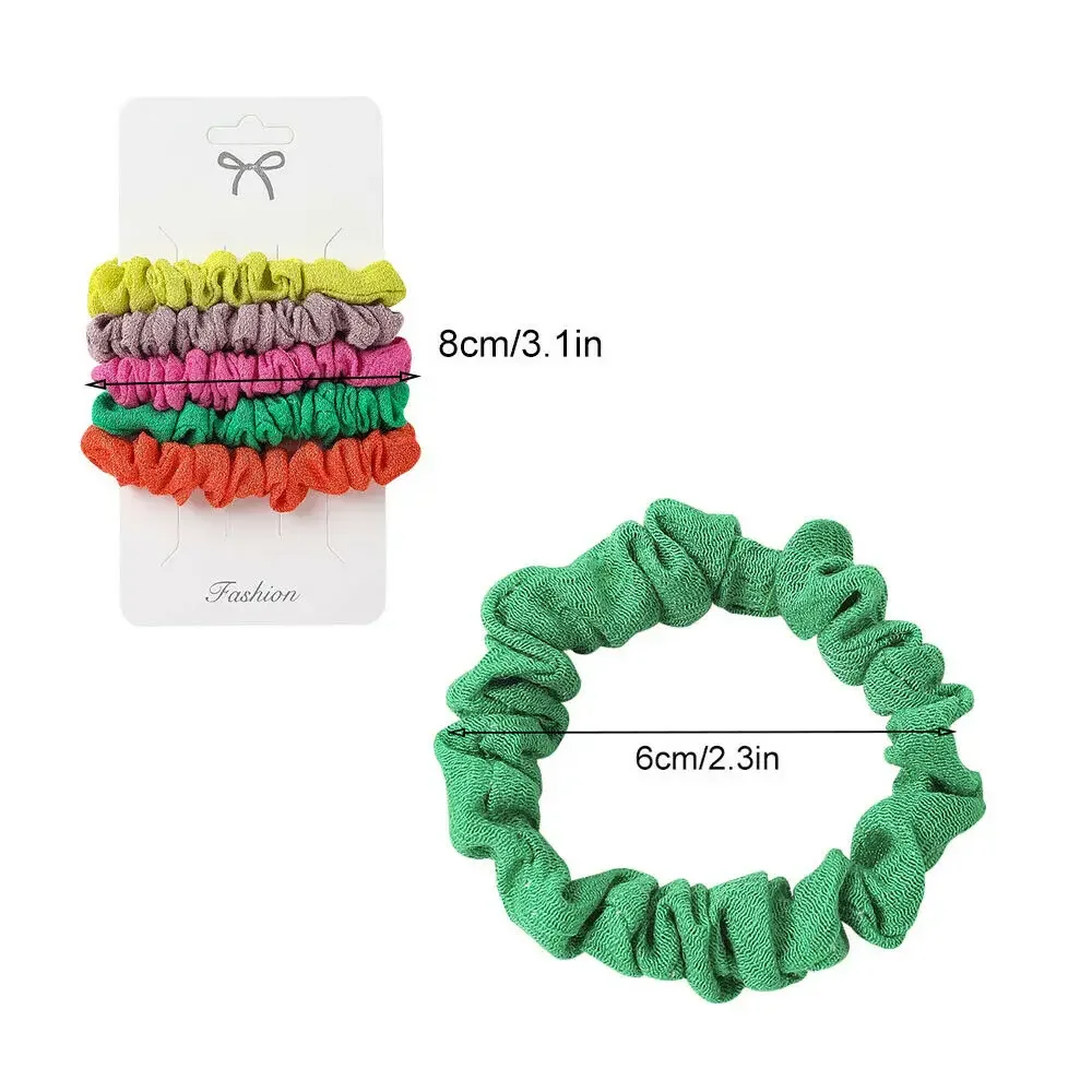 6/5pcs/set  Hair Scrunchies Women Rubber Bands Hairband  Rings Ponytail Holder Hairbands Lady Grils Hair Tie Rope Ins