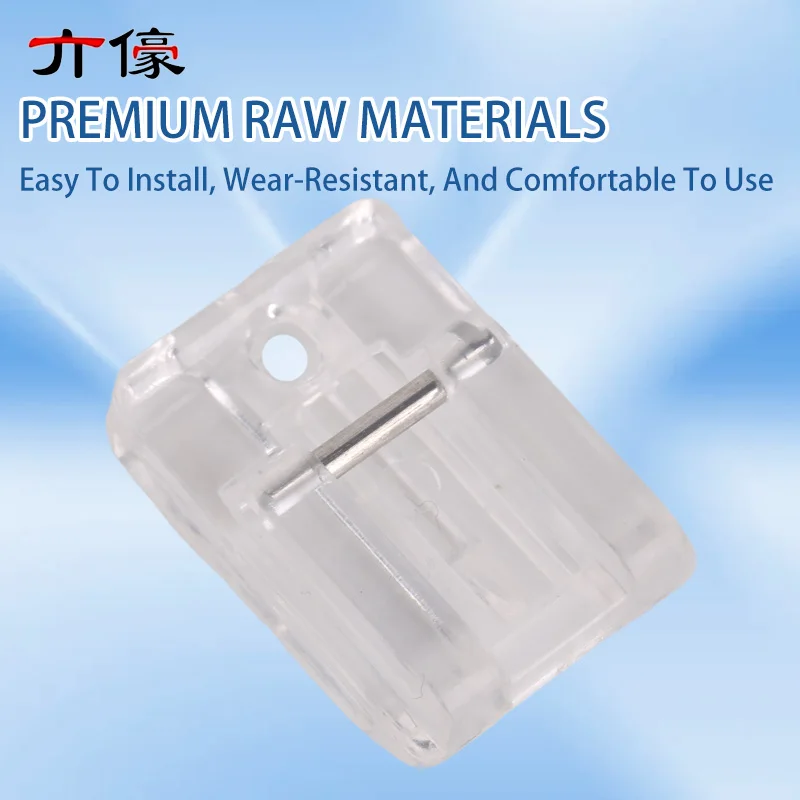 Calcador de plástico com zíper invisível, para cantor brother juki janome, haste baixa doméstica, acessórios para máquina de costura