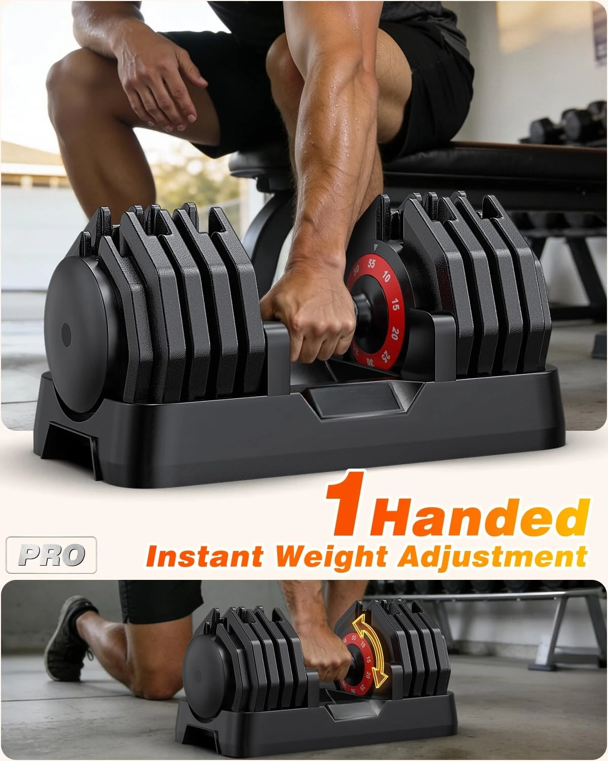 Adjustable Dumbbell Set for Home Gym Strength Training, Customized