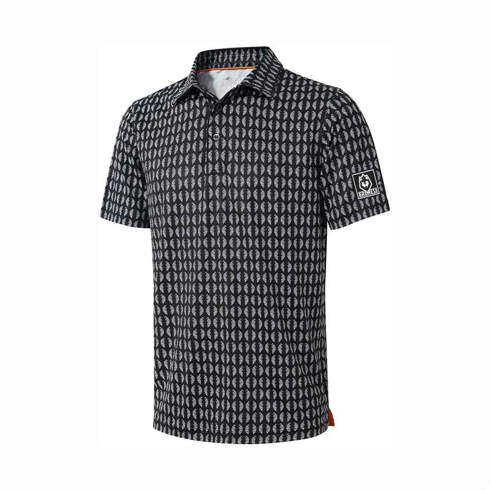 Camiseta de Golf para hombre, Polo de manga corta a rayas, secado rápido, informal