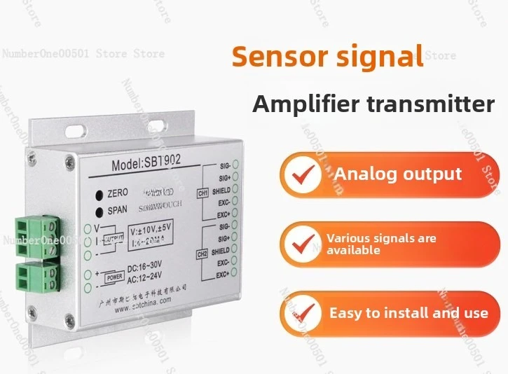 Pressure Transducer Transmitter Force Sensor with 0-20mA 4-20mA ±10V Analog Output