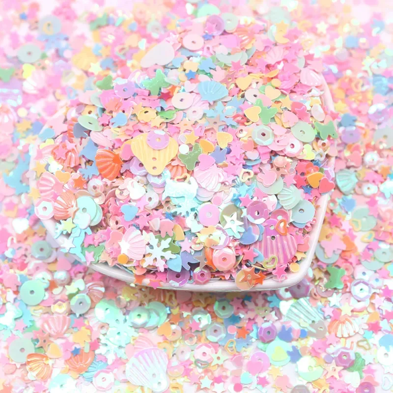 Mix Sequins Macaron Flower Snowflake Star Loose Sequin for Crafts Nail Art Glitter Paillettes DIY Confetti Accessories