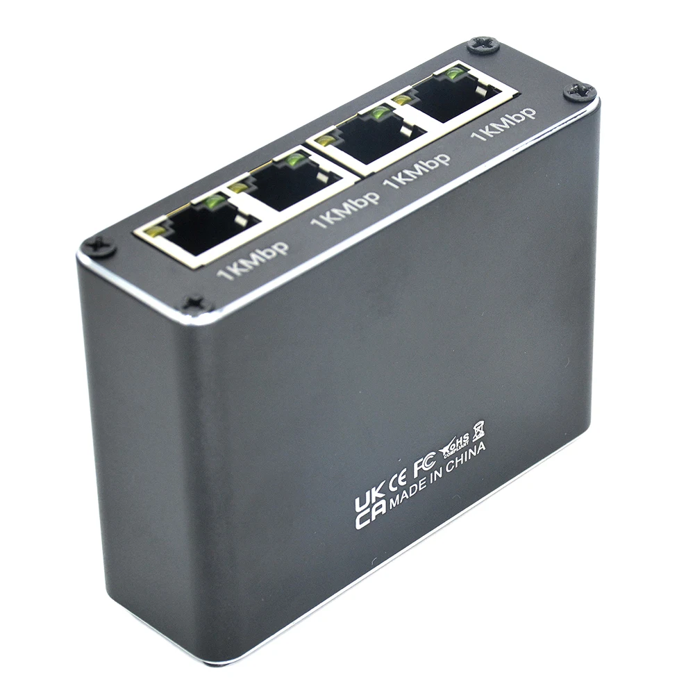 Répartiteur Ethernet 1 à 3/4 Gigabit, adaptateur de répartiteur Ethernet RJ45, séparateur LAN pour PC, ordinateur portable, routeur TV-Box