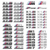 ABS Chrome car rear Trunk Emblem sticker styling power competition logo for BMW M M1 M2 M3 M4 M5 M6 M7 X7M X2M X3M X4M X5M X6M