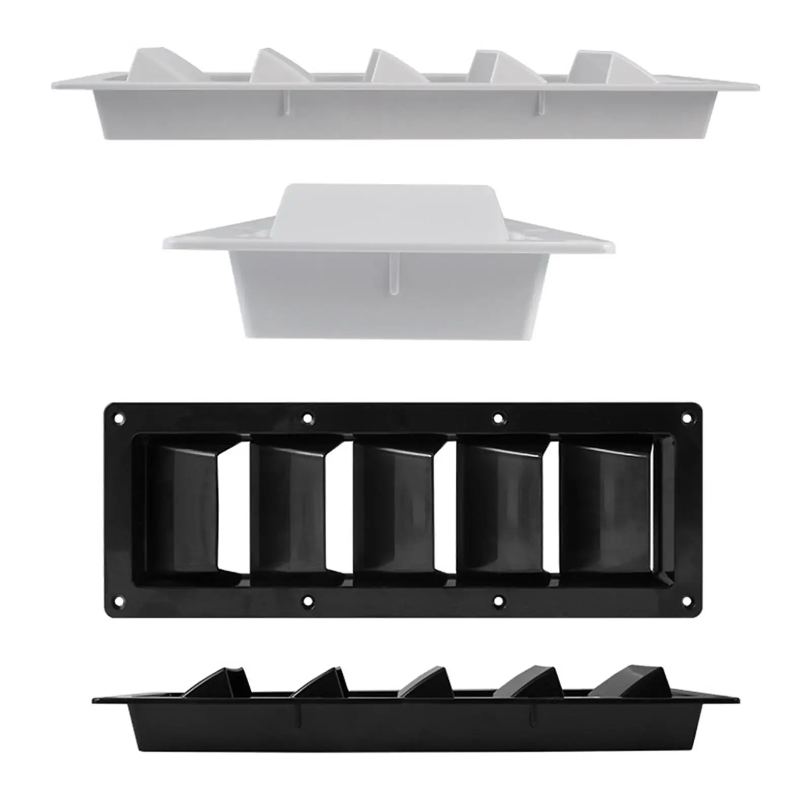 RV Air Vent Louver Grille Rectangular Exhaust Panel with Easy Installation for Marine Motorhome Yacht