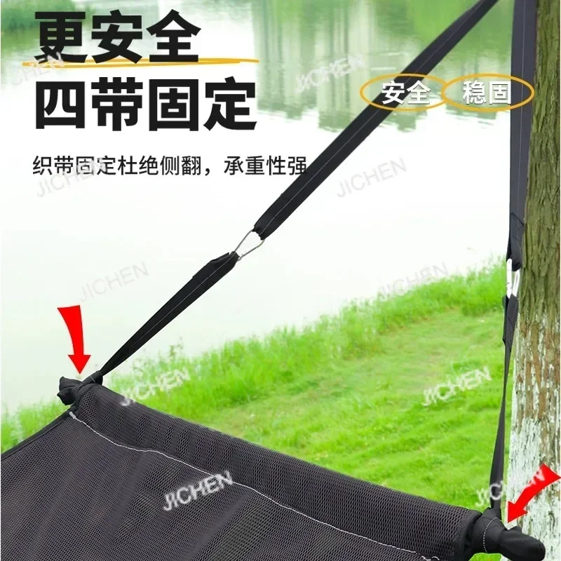 

HOT Rollover Camping Double Mesh Armored Picnic Hammock Outdoor Dormitory Breathable Thickened Indoor Hammock Single Hammock Swi