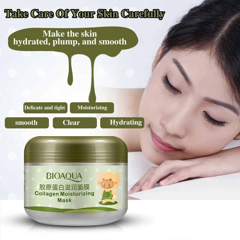 BIOAQUA Skin Care Little Black Pig Carbonated Bubble Clay Mask Deep Cleaning Whitening Hydrating Moisturizing Facial Masks 100g