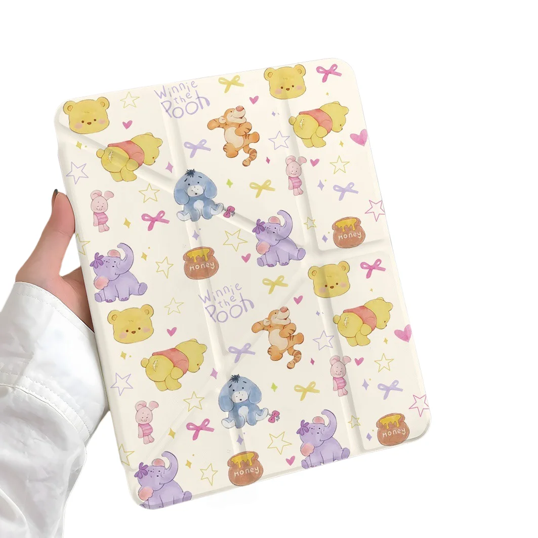 

Чехол для планшета с мультяшным медведем и слотом для ручки для iPad Pro 2024 2022 2021 2020 2019 2018 2017 11 10 9 8 7 6 5 Air7 6 5 4 3 2 1 Cover