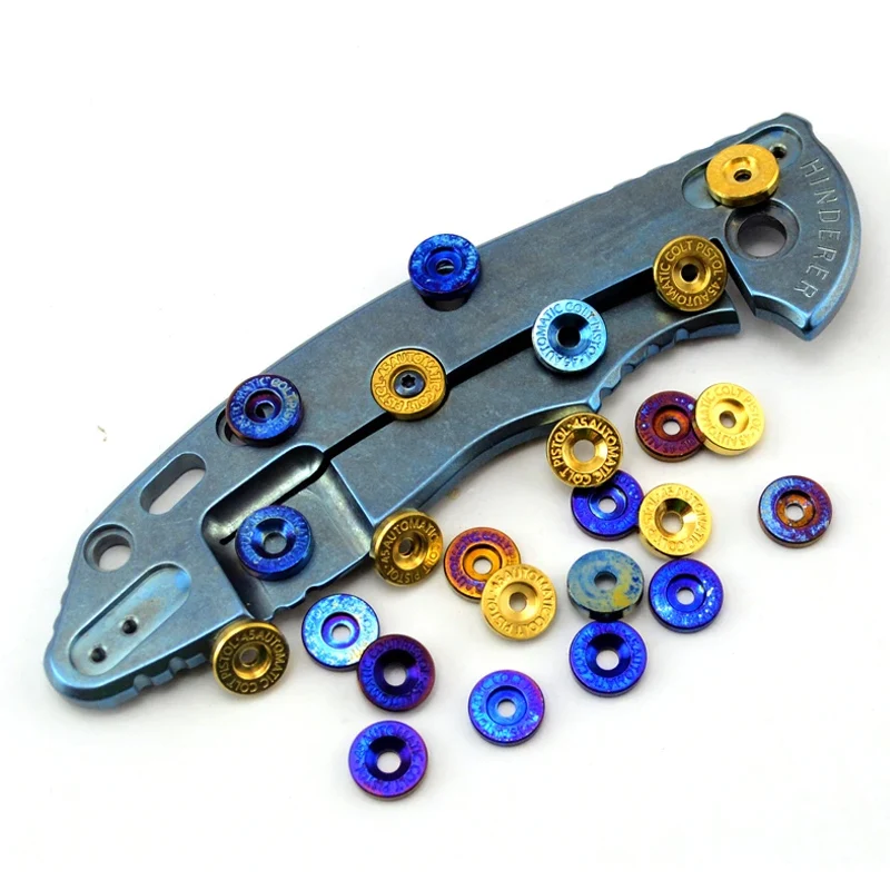 CNC Titanium Alloy / Brass Knife Lockbar Stabilizer Thumb Push Screws For Rick Hinderer XM18 Strider SMF SNG ZT0620 ZT0560