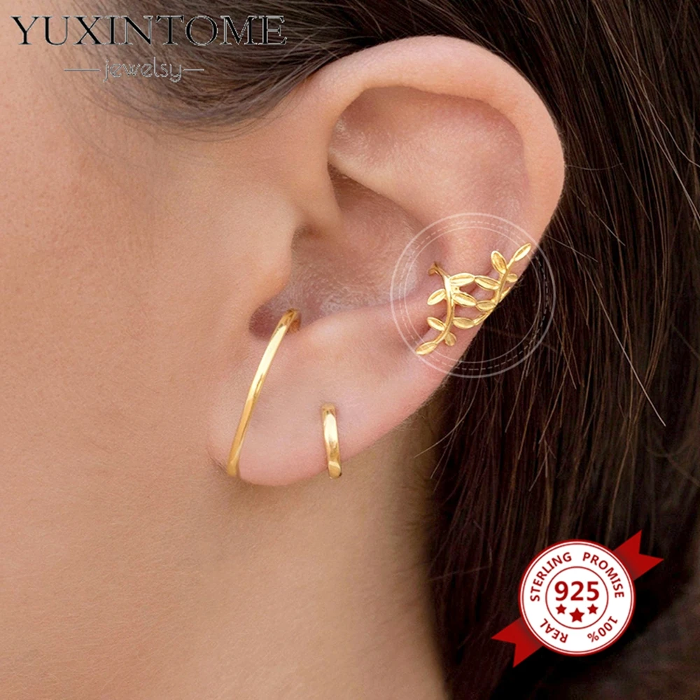 

2026 new 1PC Gold Plated Clip Earrings Women's CZ Zircon False Earplugs Women's Vine Design Earclip Fashion Jewelry Wholesale