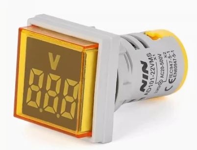 Signal light square AC digital display voltmeter indicator light voltage indicator light AC50 500V