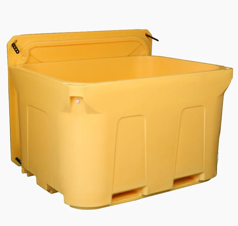 

Large 1000L Rectangle Insulated Storage Bins Rotomolded Plastic Fish and Shrimp Transportation Containers for Food and Cans Use