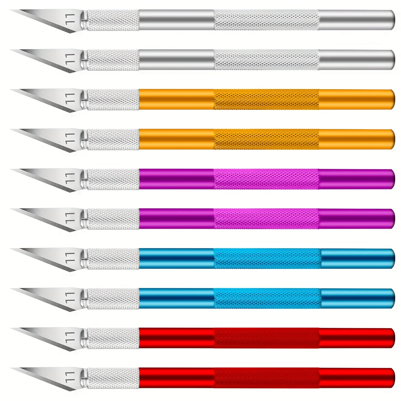 10 Uds. Cuchillos Exacto, cuchillo Exacto, cuchillo para manualidades, cuchillo para hobby, cuchillo de precisión, juego de cuchillos Exacto para manualidades, artes, modelado, álbum de recortes