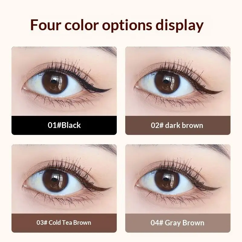 Eyeliner liquido super sottile da 0,01 mm, impermeabile, ad asciugatura rapida, resistente al sudore, a lunga durata, senza sbavature, strumento per il trucco degli occhi del baco da seta