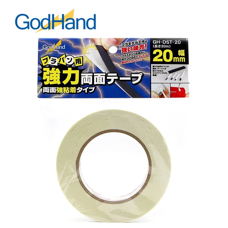 

GodHand GH-DST-20 Strong Double-Sided Tape for Plastic Board Model Polishing Tool 20mm*30m Double-sided Adhesive Grinding Strip