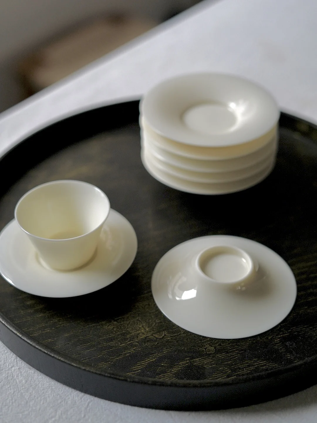 

Подставка для чайной чашки ручной работы, круглая, с защитой от ожогов, серия Gongchen White, традиционное ремесло Цзиндэчжэнь, аксессуар для чая