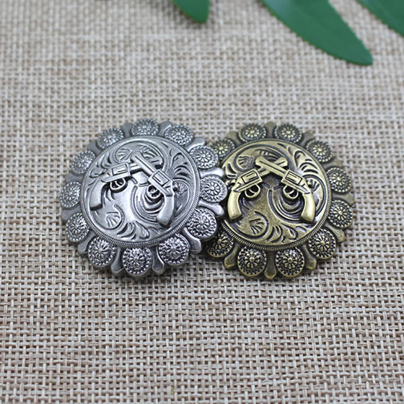 5 PCS Conchos for Leather Leather Decorative Conchos Buttons Metal Stud Screw Back Rivet DIY Creativity Product Accessories