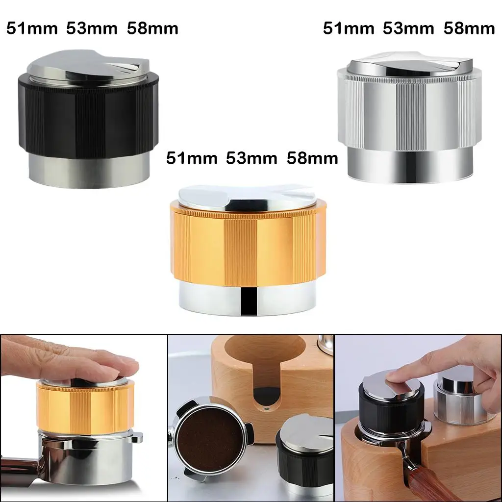 Stainless Steel Double-head Coffee Distributor Tamper Coffee Leveler Press Adjustable Depth for Espresso Distribution Tool