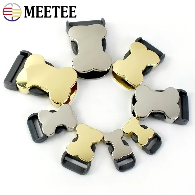 5/10Pcs Meetee 10-25mm Metal Buckle Side Release Buckles Closure Bag Strap Clip Clasp Backpack Adjust Hook Accessories for Bags