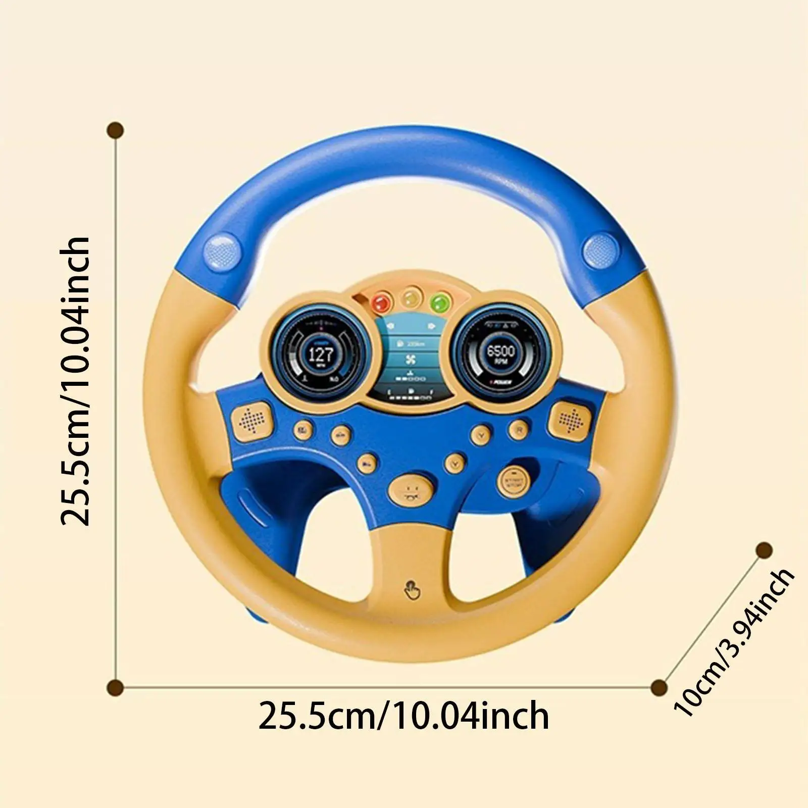 Simulação de volante simulado controlador de condução brinquedo de som crianças simulador de condução brinquedo para role play interação crianças