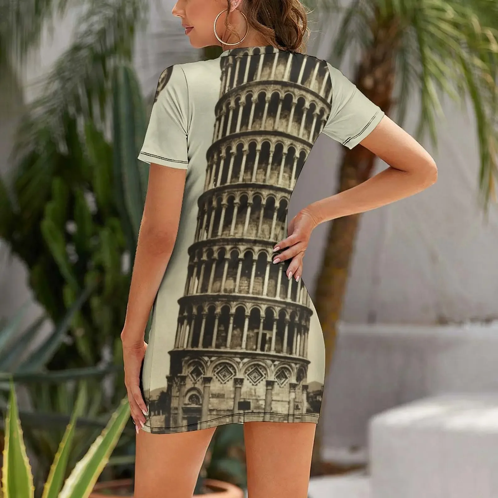 Picture 3: Vintage Leaning Tower of Pisa Photograph (1900) Short-Sleeved Dress elegant and pretty women's dresses Dress