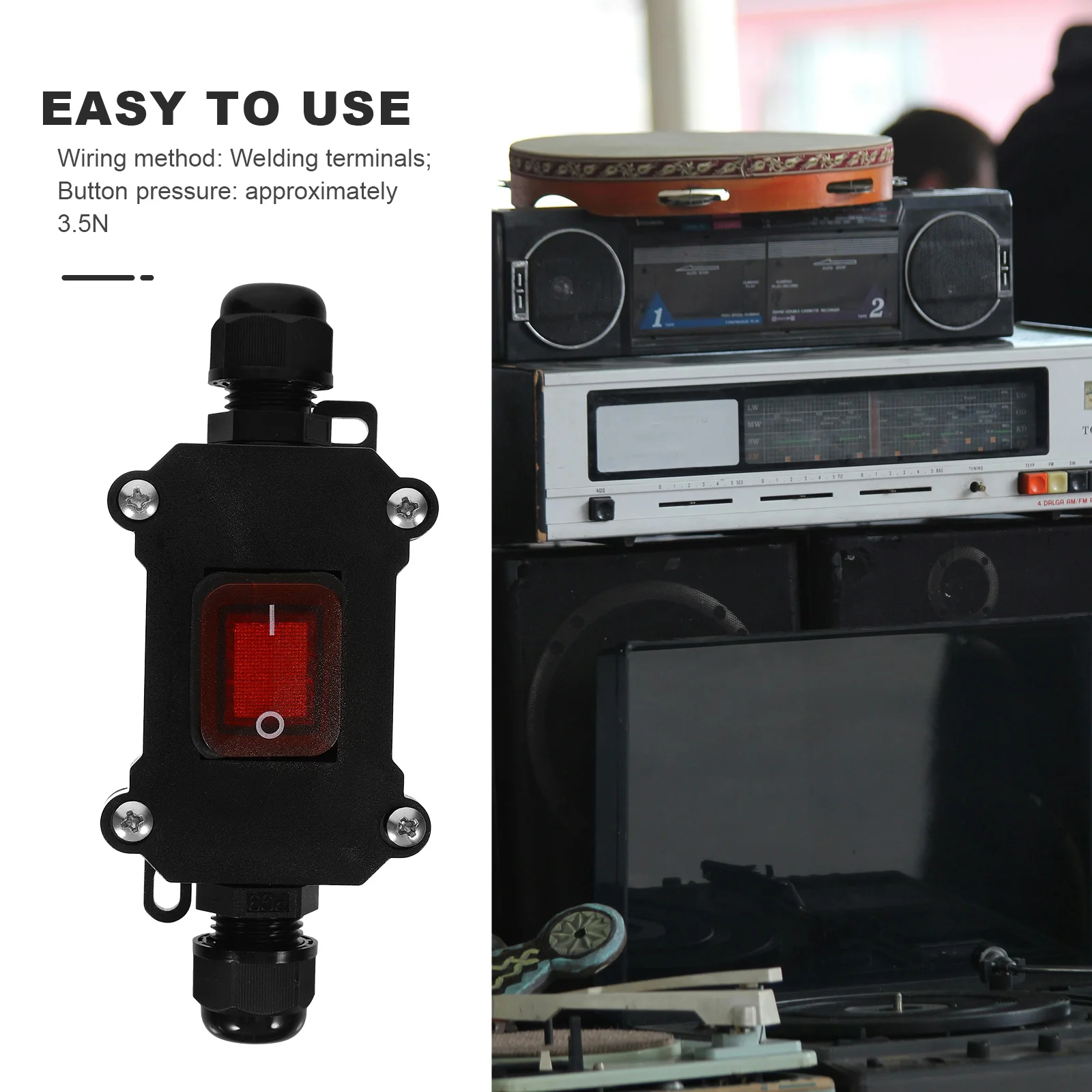 

Reliable Inline Cord Switch 2 Position on Off Toggle Heavy Duty for Equipment Replacement Waterproof