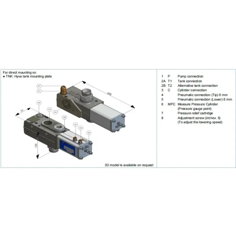 Original Quality Wholesale Tipping Air Operating Valve Hydraulic System for Dump Truck