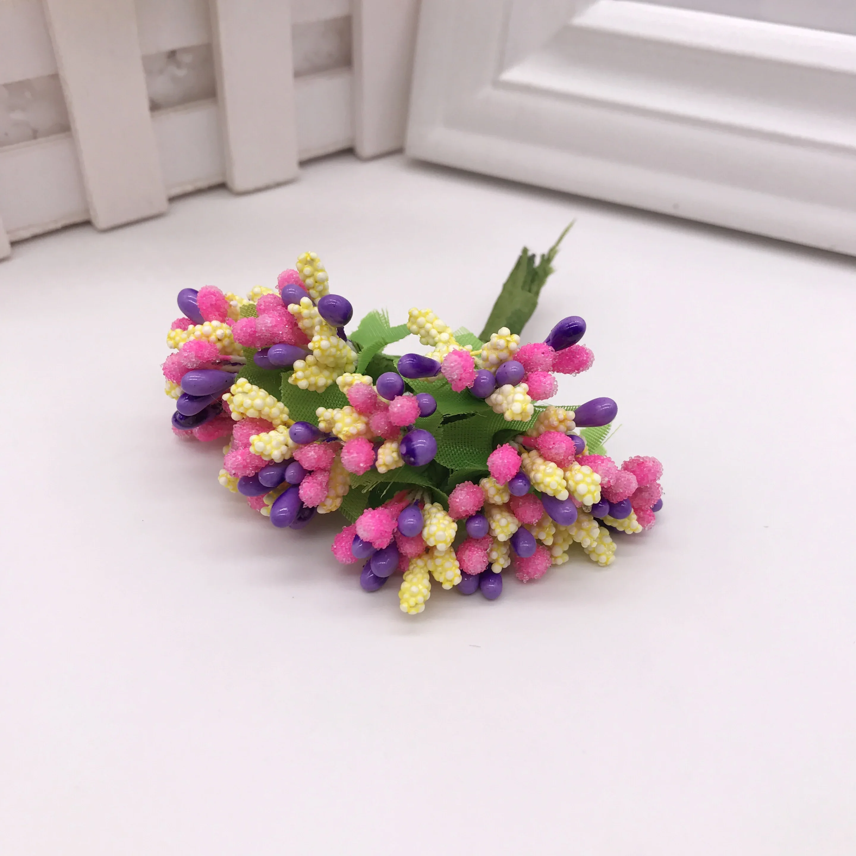 Mini Artificial Flowers Stamen Fake Flowers for Home Decor Wedding Decoration Bride Bouquet Garland Flower Wall Gift Accessories