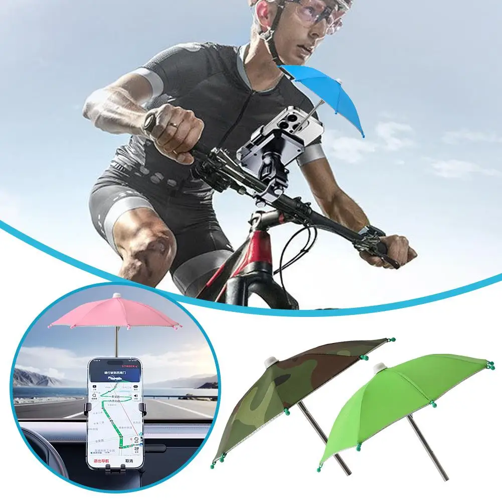 MIni Mobile Phone Holder Small Umbrella Portable Waterproof Waterproof Anti-permeability Mini Umbrella Parasol Toy K6K1