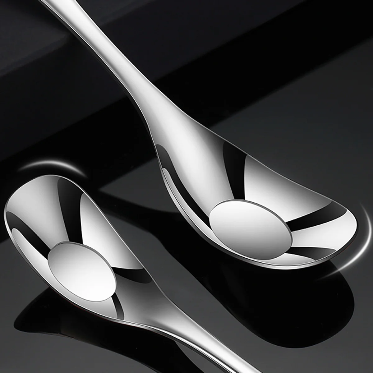 WORTHBUY Yuanbao Spoon 316 Stainless Steel Kid Soup Spoon Kitchen Cute Tableware Children Cutlery Rice Spoon Dessert Scoop