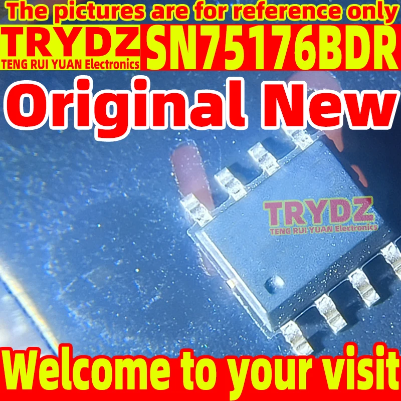 100-10pcs Original New SN75176BDR 75176B SOP8 Differential bus transceiver chip