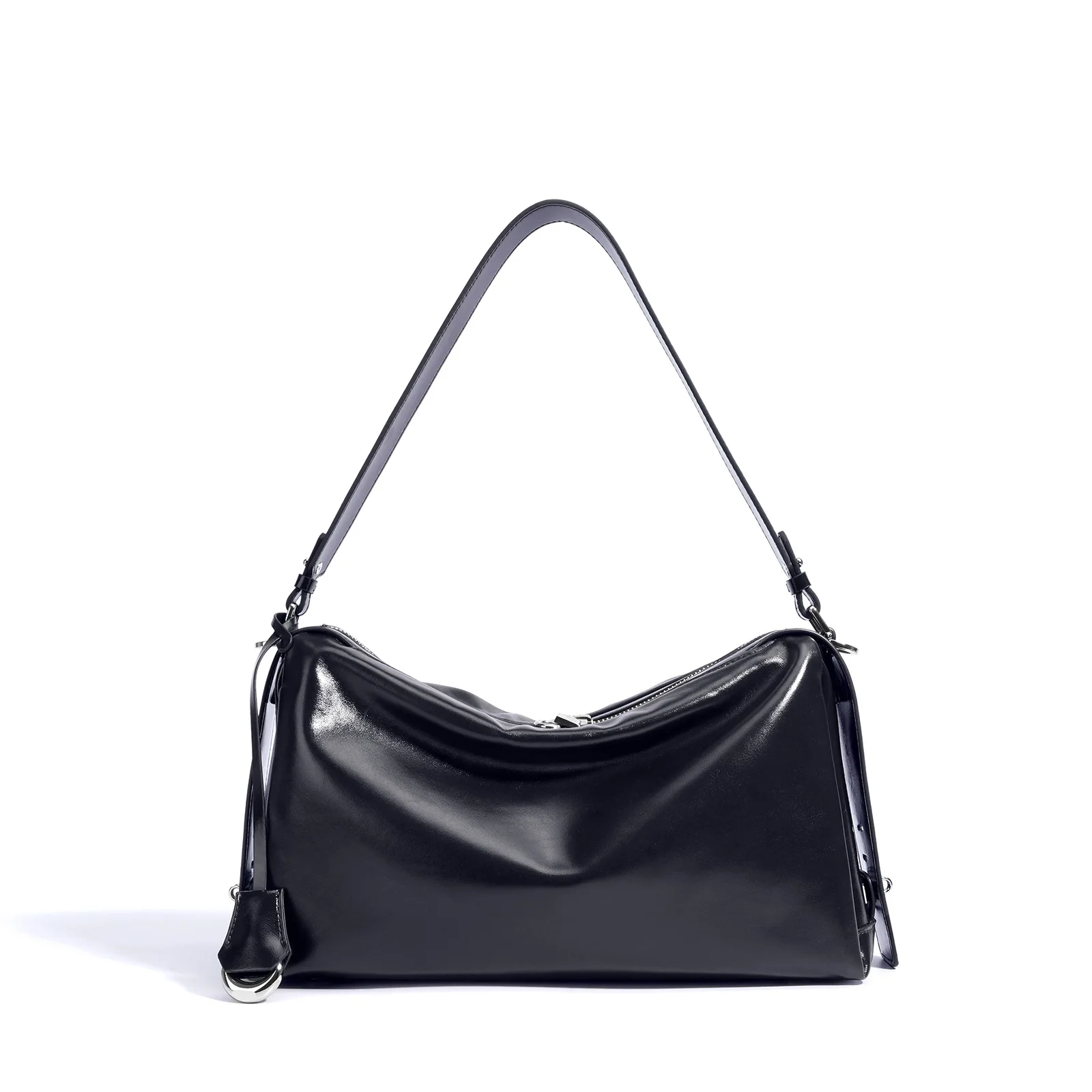

Cowhide underarm tote bag 2025 new niche design large capacity relaxed vintage fashionable women's one-shoulder crossbody bag