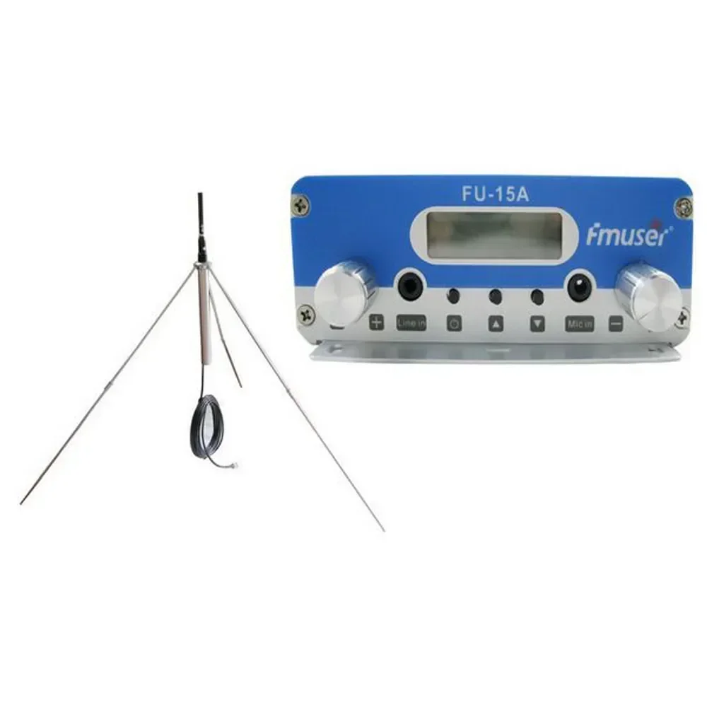 FMUSER FU-15A FM Broadcast Transmitter +GP100 Antenna For Church, Car Drive-in Sunday Service