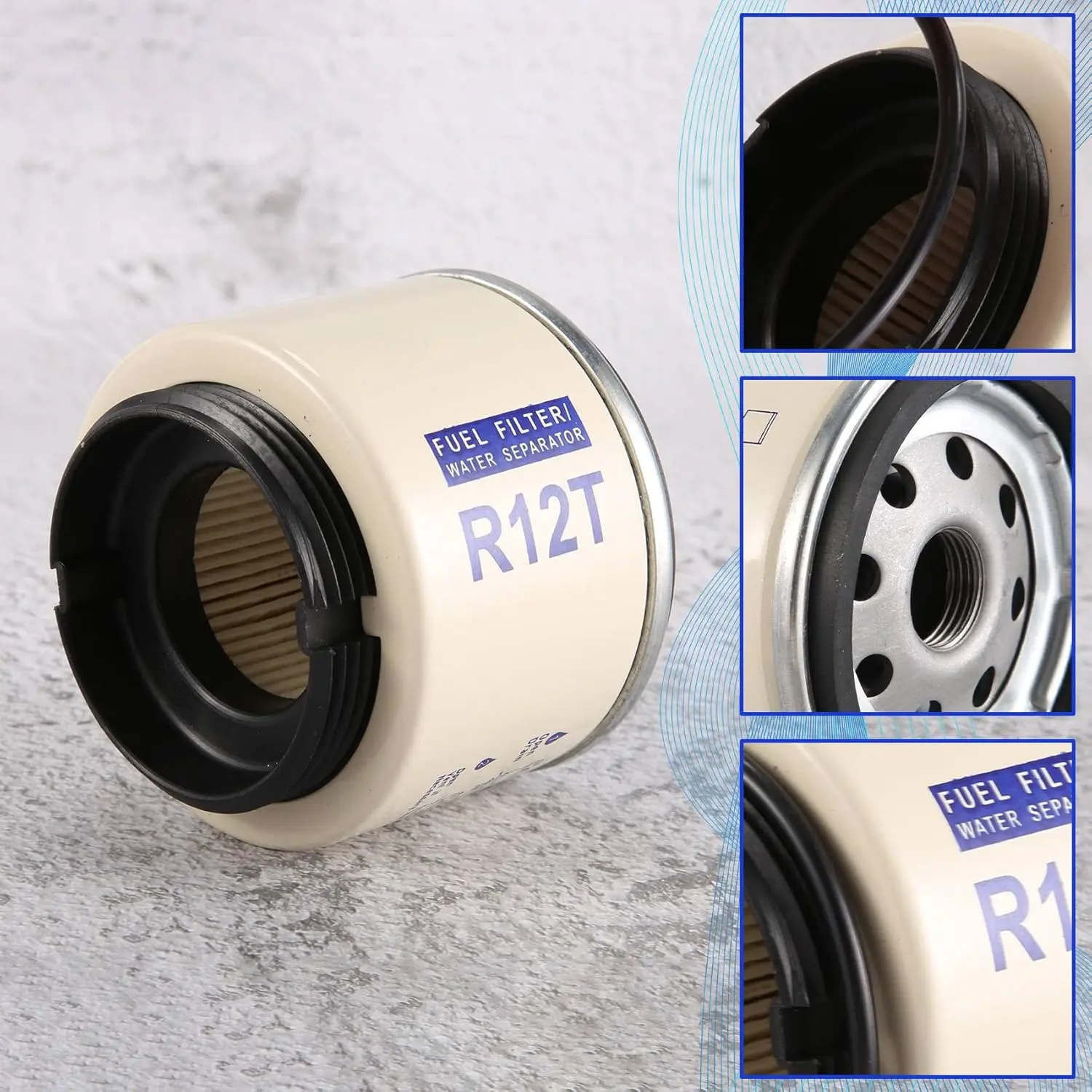 1PC/2PCS/4PCS Fuel Filter Element R12S R12T Oil Water Separator Turbine Diesel Engine Racor for 140R 120AT S3240 NPT ZG1/4-19