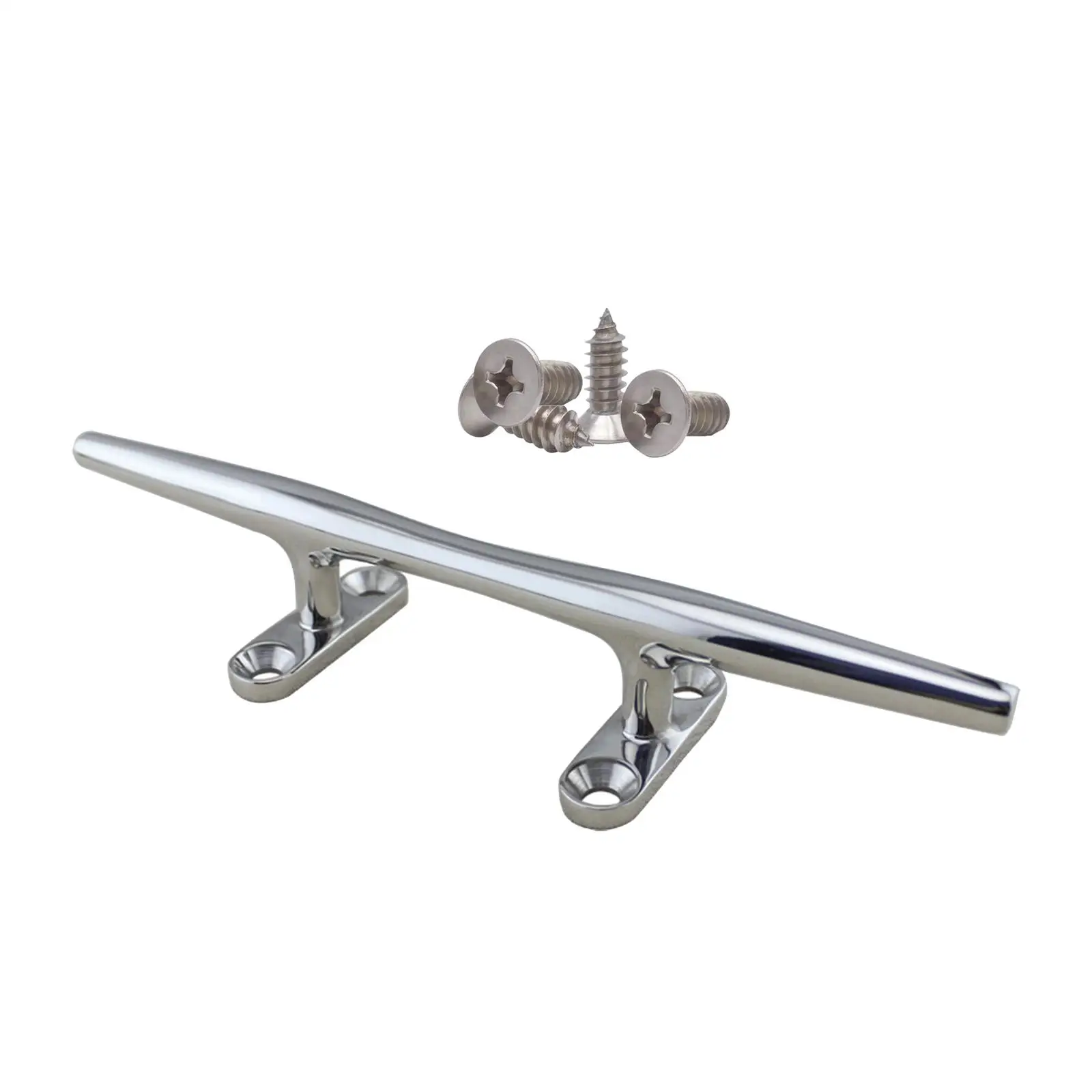 6xBoat Dock Cleat Durable Professional พร้อมสกรูติดตั้ง 4 ตัว เกรดสำหรับงานทางทะเล ขนาด 4 นิ้ว