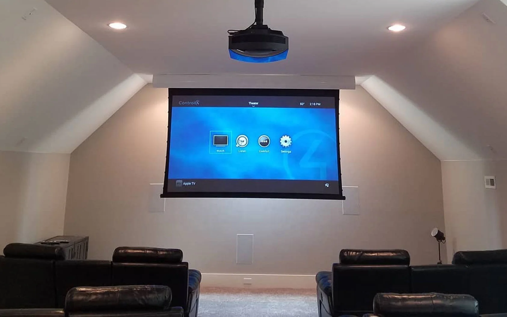 Wrinkle-Free 16:9 Motorized Projector Screen Easy-to-Use Motorized Screen