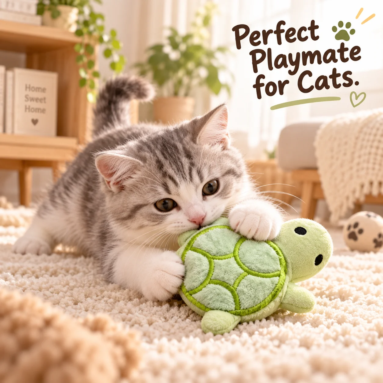 Mini Turtle Plush Pet Toy Squeaky Soft Chew Toy For Cats Small Dogs Puppy Interactive Teething Toy 6.8x5.5cm Multi Color