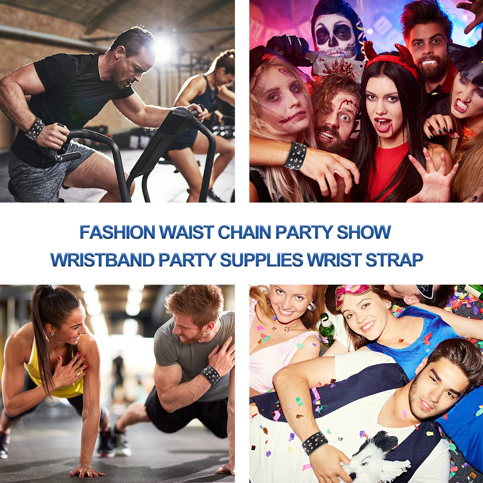 

1Pcs Rivet Bracelet Punk Style Adjustable Wristband Party Show Wrist Strap DIY Creative Hand Ornament Fashion Wristband