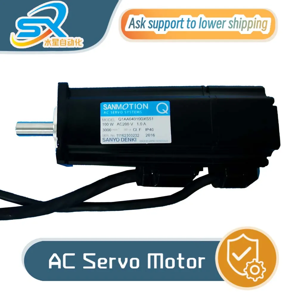 SANYO Q1AA04010DXS51 Mini AC Servo Motor 100W Hot Selling with Factory Inspection Video Available for Inquiry