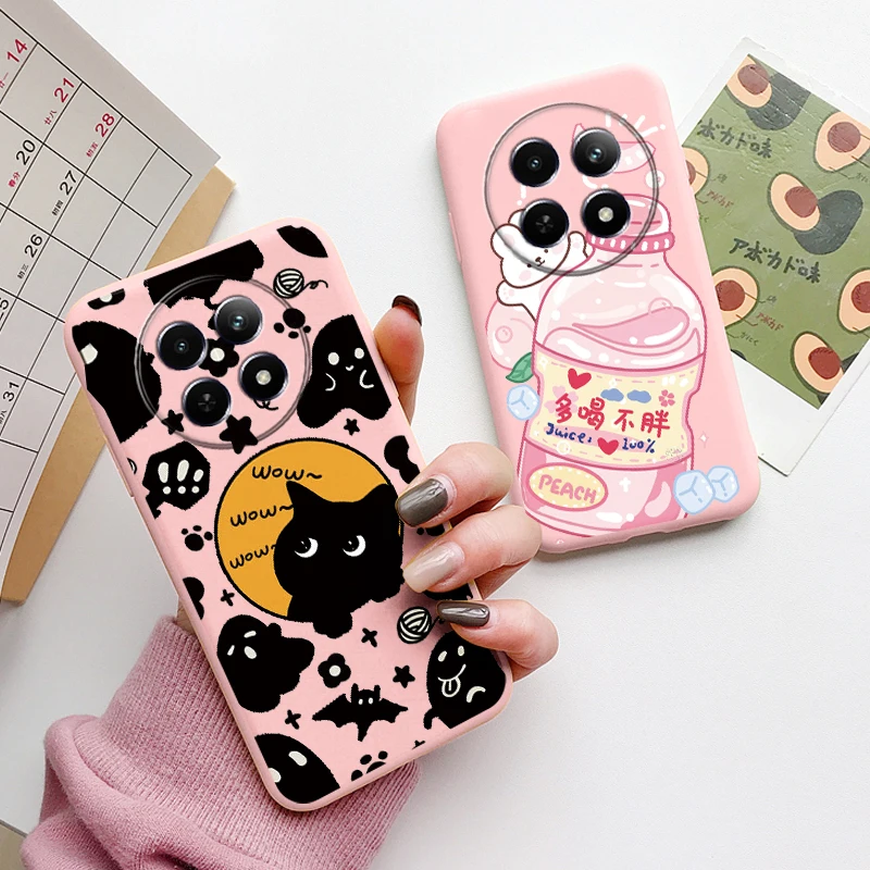 سيليكون جرابات هاتف كرتونية للصدمات ، ضفدع ، أرنب ، قط ، ديناصور ، غطاء ناعم ، هاتف Realme 12 ، 12X ، Realme12