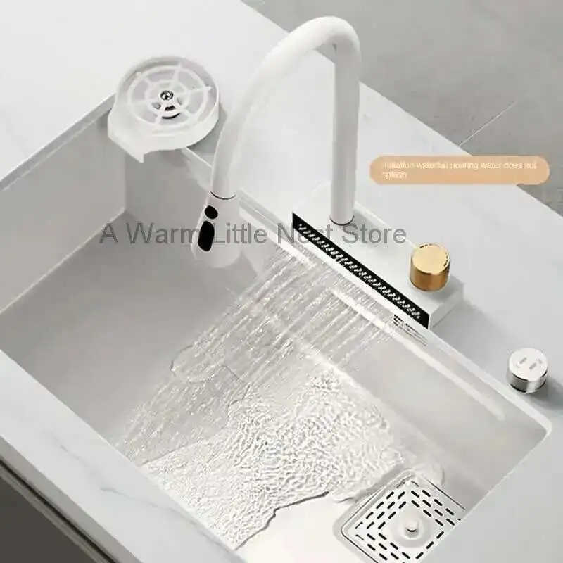 

Japanese Stainless Steel Kitchen Sinks for Cafe Scratch-resistant Cup Washer Sink Multi-functional Kitchen Sink for Home