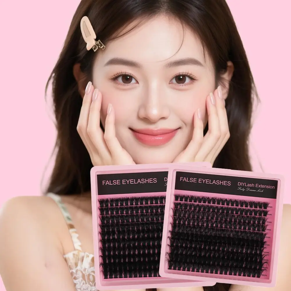 Messy false eyelashes natural Fluffy Thick Lashes Clusters Individual Lashes Extensions DIY False Eyelashes Makeup tool